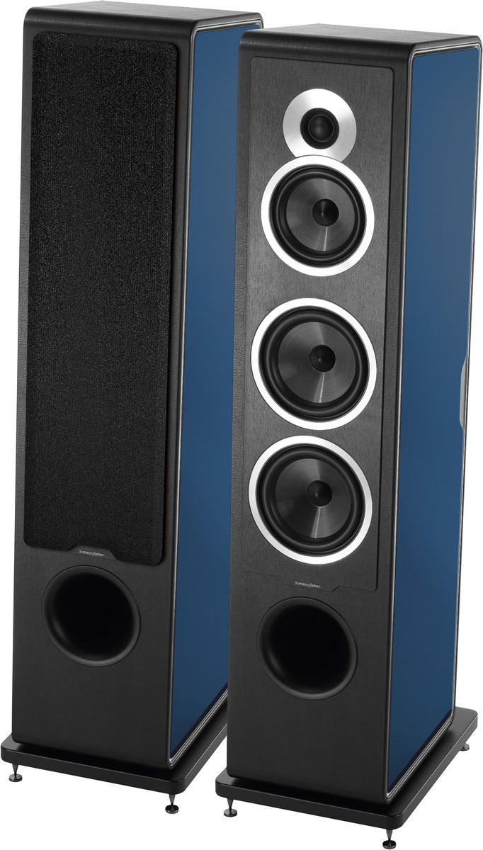 Enceintes colonne Sonus Faber Chameleon T flancs bleus