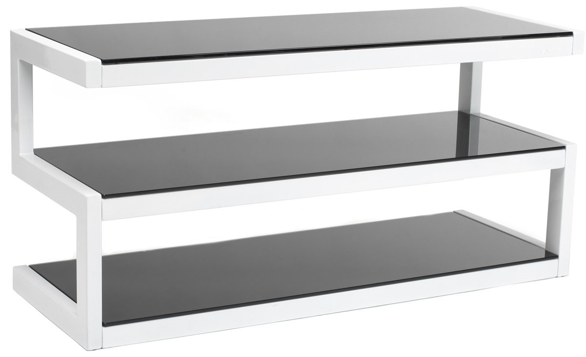 Meubles TV-Vidéo NorStone Esse blanc verres noirs