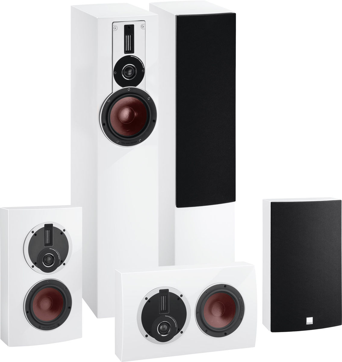 Packs d'enceintes grand spectacle Dali Rubicon 5 Cinema Blanc laqué