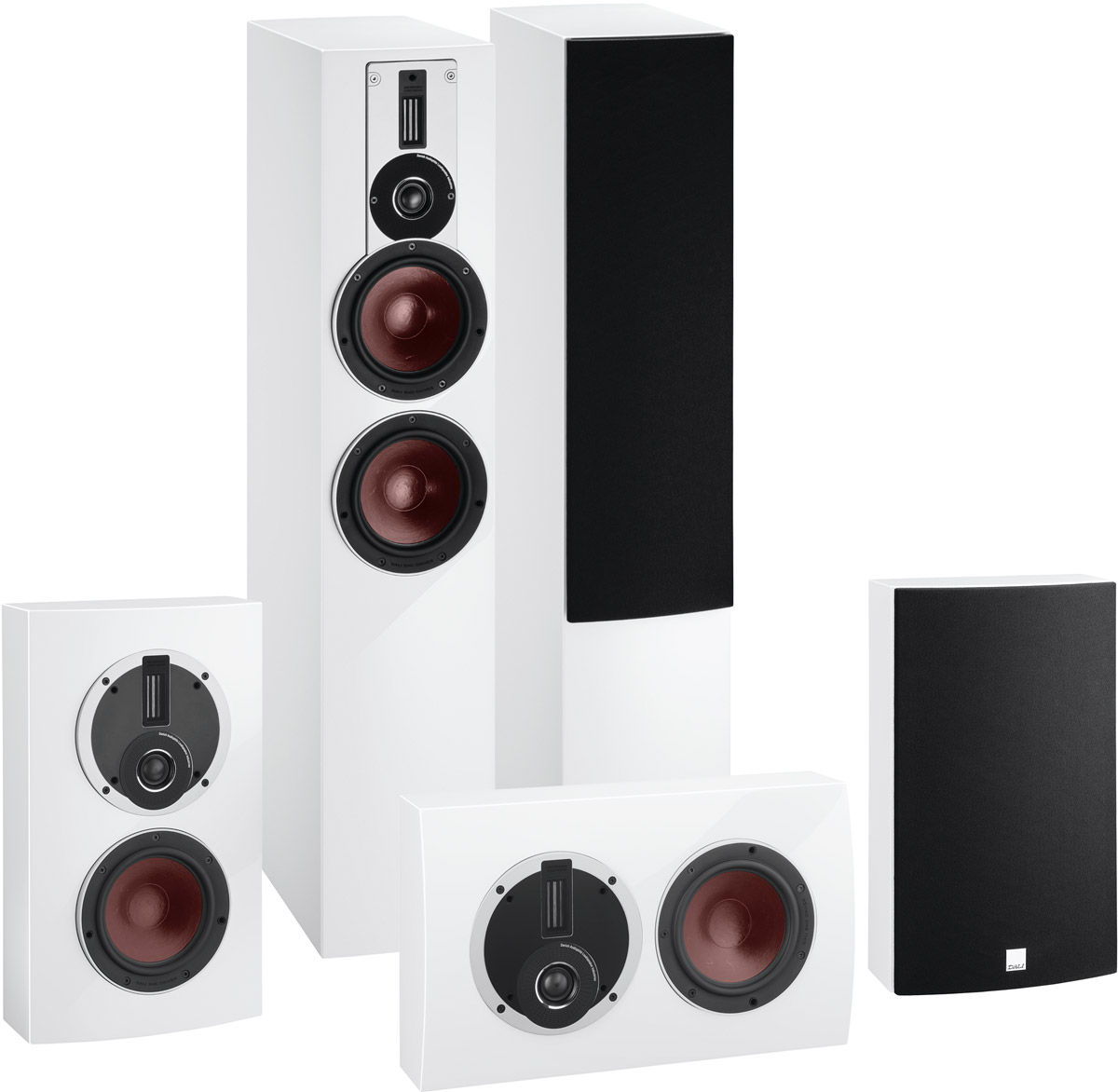 Packs d'enceintes grand spectacle Dali Rubicon 6 Cinema Blanc laqué