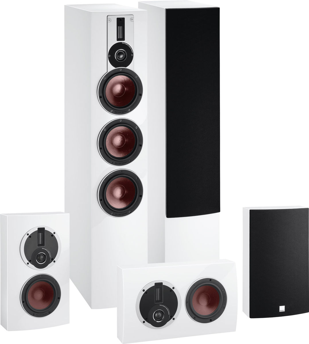 Packs d'enceintes grand spectacle Dali Rubicon 8 Cinema Blanc laqué