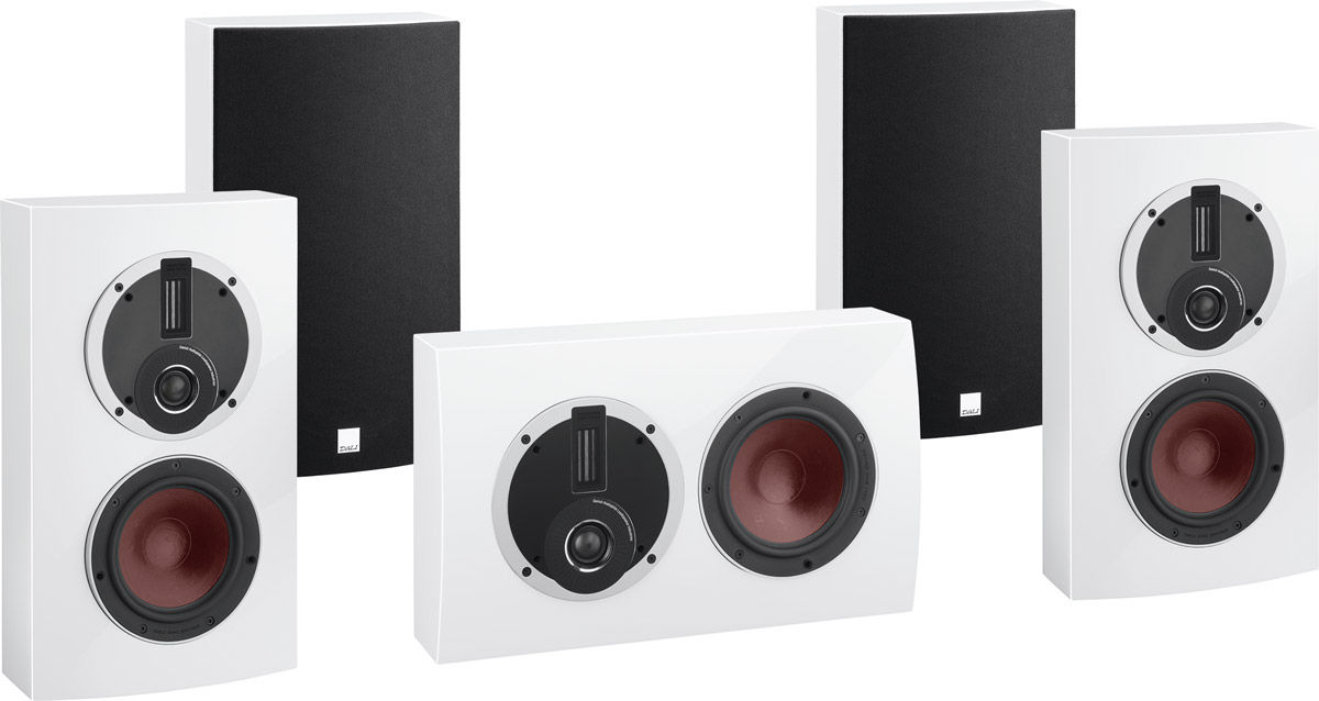 Packs d'enceintes grand spectacle Dali Rubicon LCR Cinema Blanc laqué