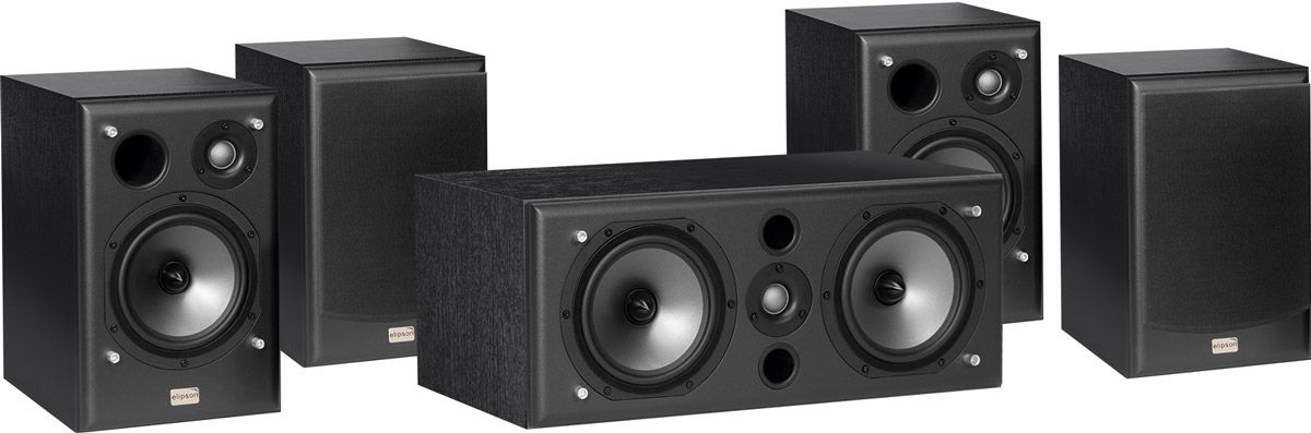 Packs d'enceintes grand spectacle Elipson Prestige Cinema 2i Noir