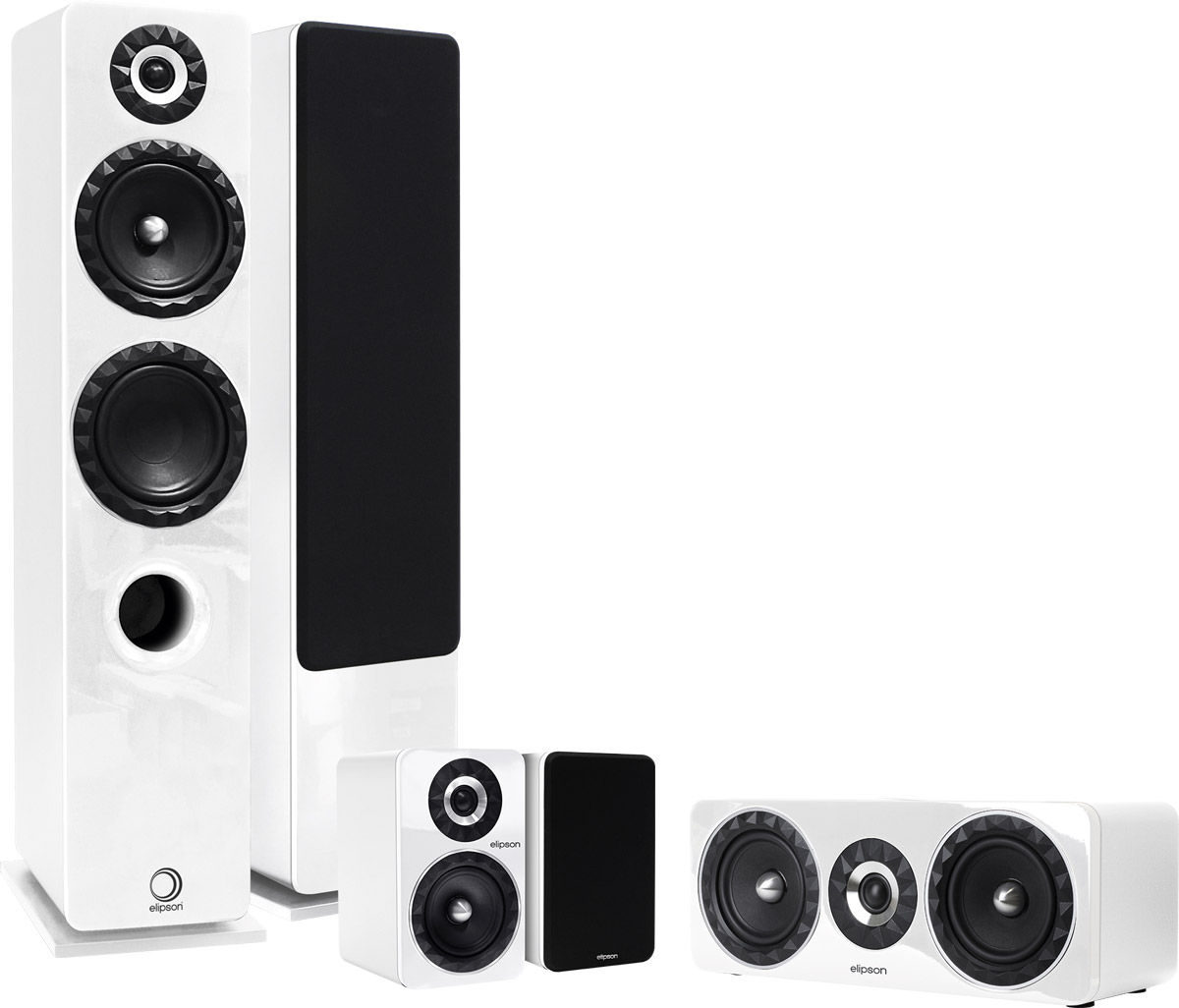 Packs d'enceintes grand spectacle Elipson Prestige Facet HCM 14F 5.0 Blanc