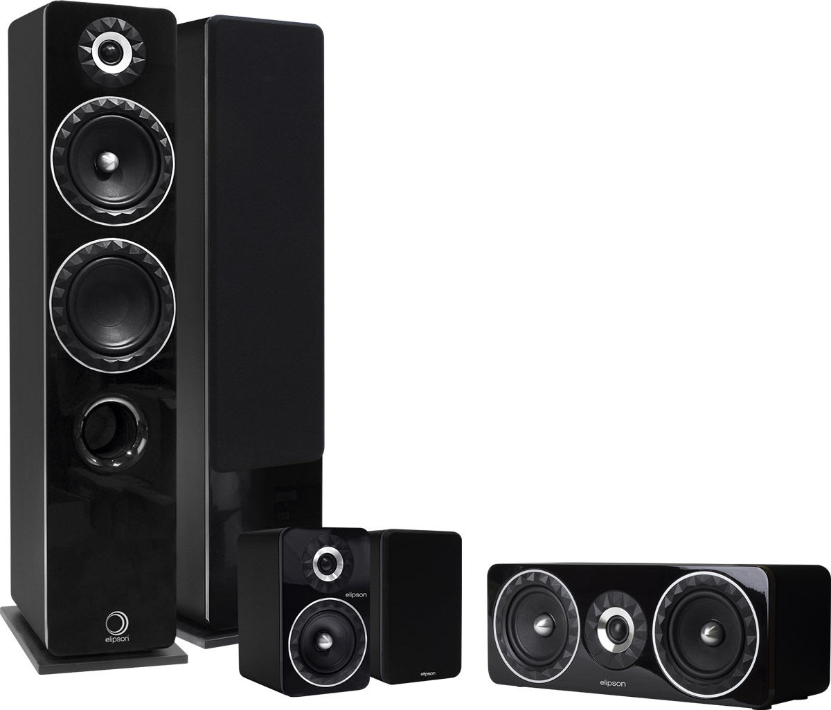 Packs d'enceintes grand spectacle Elipson Prestige Facet HCM 14F 5.0 Noir