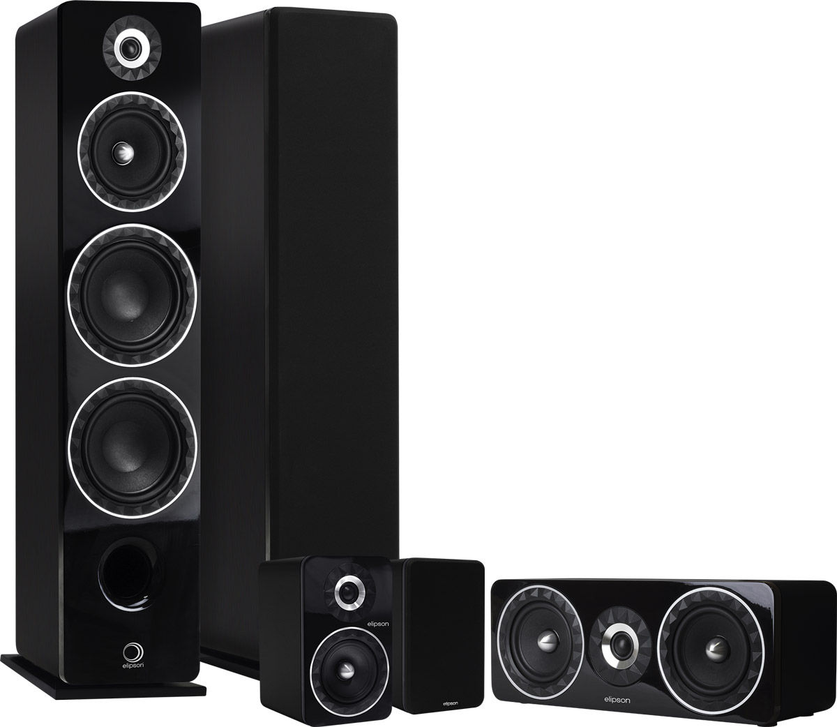 Packs d'enceintes grand spectacle Elipson Prestige Facet HCM 24F6 5.0 Noir