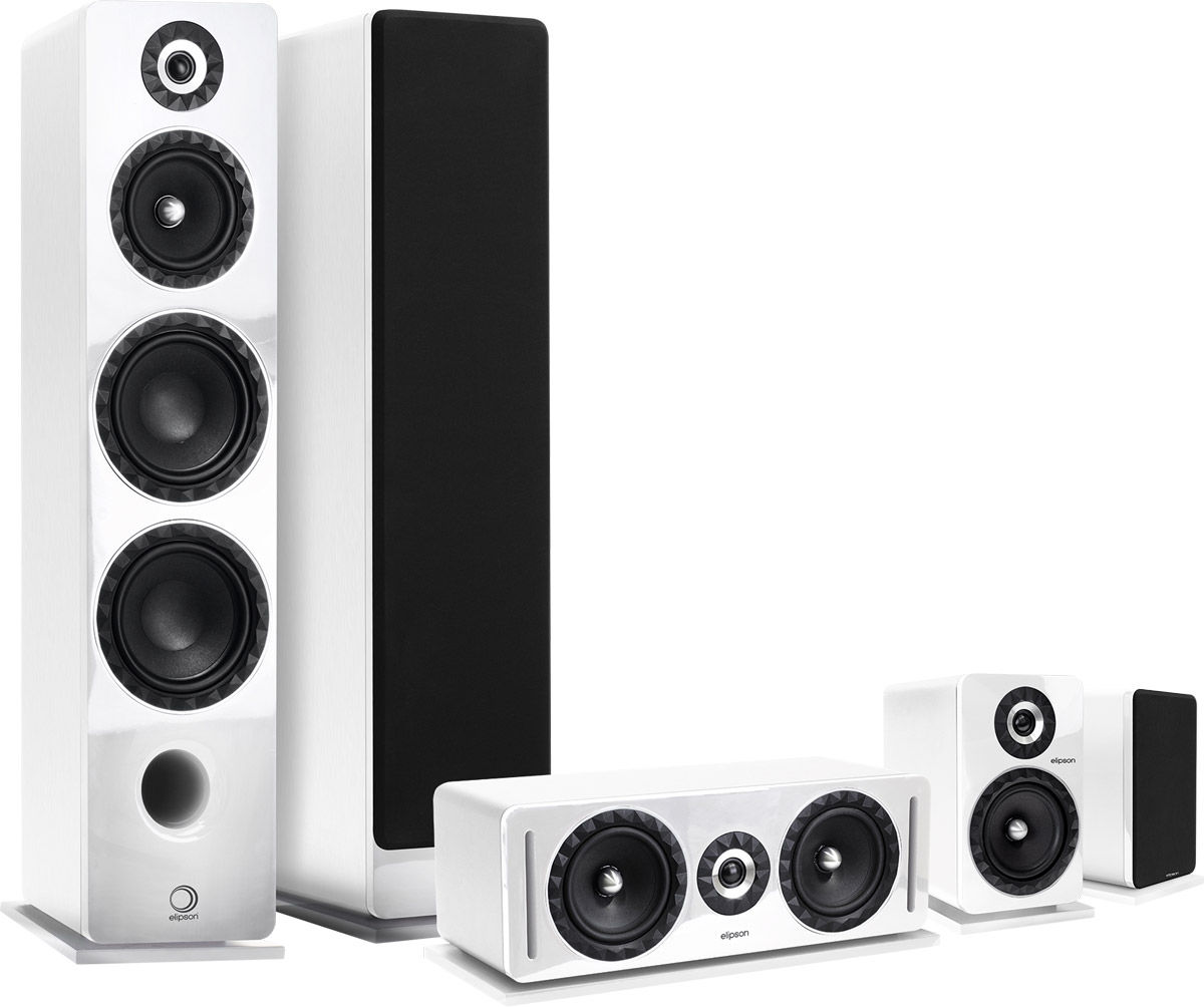 Packs d'enceintes grand spectacle Elipson Prestige Facet HCM 24F8 5.0 Blanc