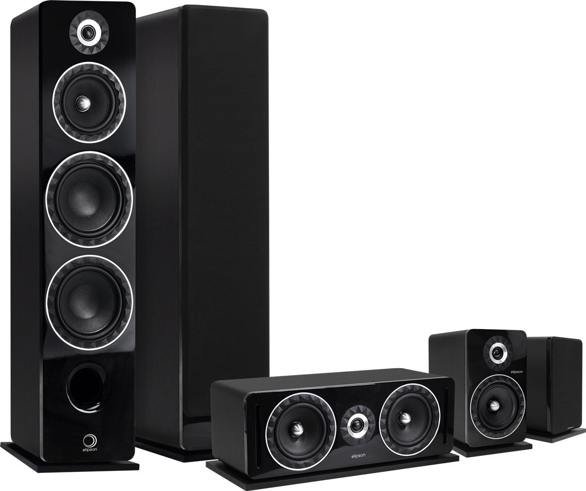 Packs d'enceintes grand spectacle Elipson Prestige Facet HCM 24F8 5.0 Noir