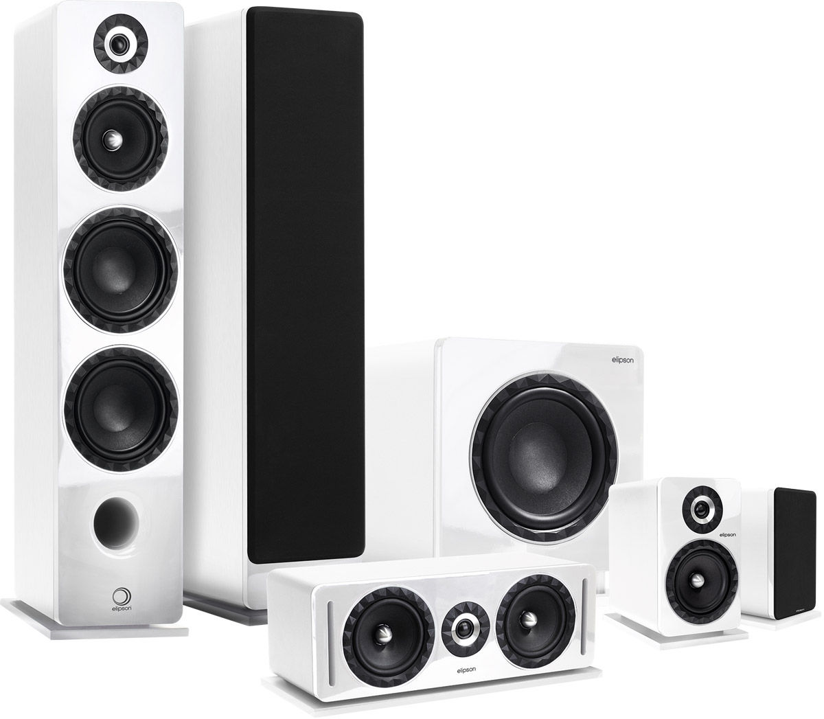 Packs d'enceintes grand spectacle Elipson Prestige Facet HCM 24F8 5.1 Blanc