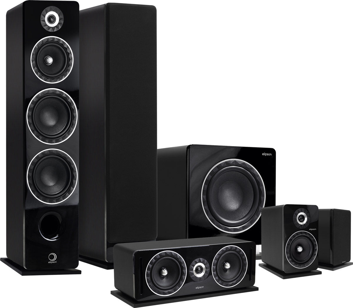 Packs d'enceintes grand spectacle Elipson Prestige Facet HCM 24F8 5.1 Noir