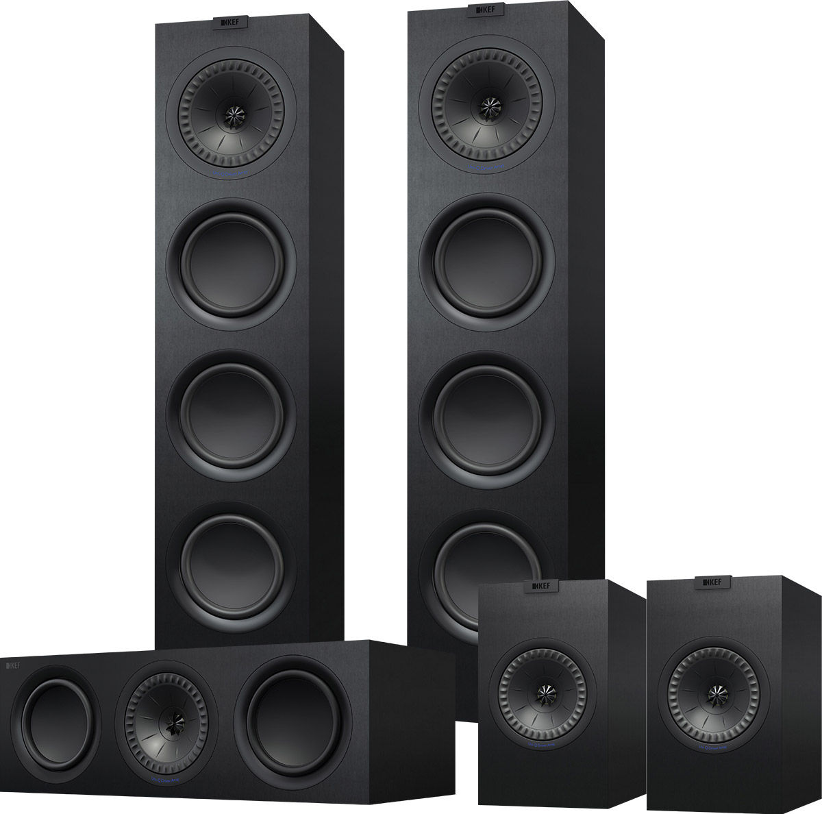 Packs d'enceintes grand spectacle KEF Q750 System Noir