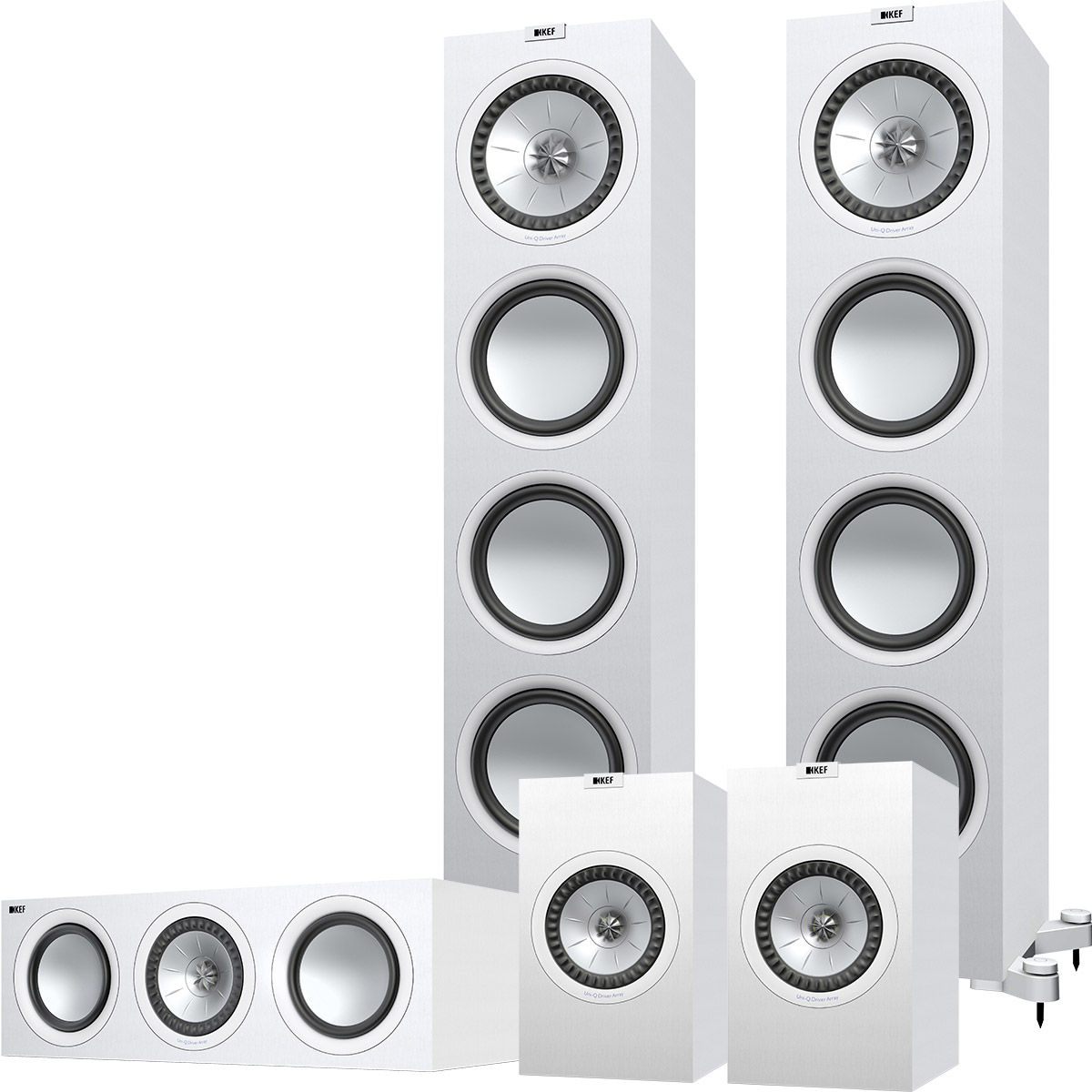 Packs d'enceintes grand spectacle KEF Q950 System Blanc