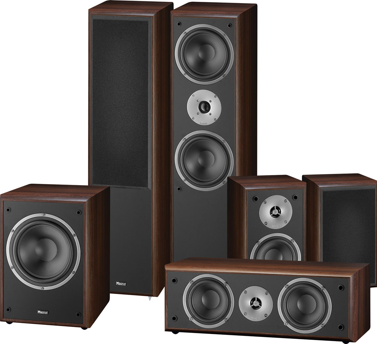 Packs d'enceintes grand spectacle Magnat Monitor Supreme 802 Moka HC 5.1