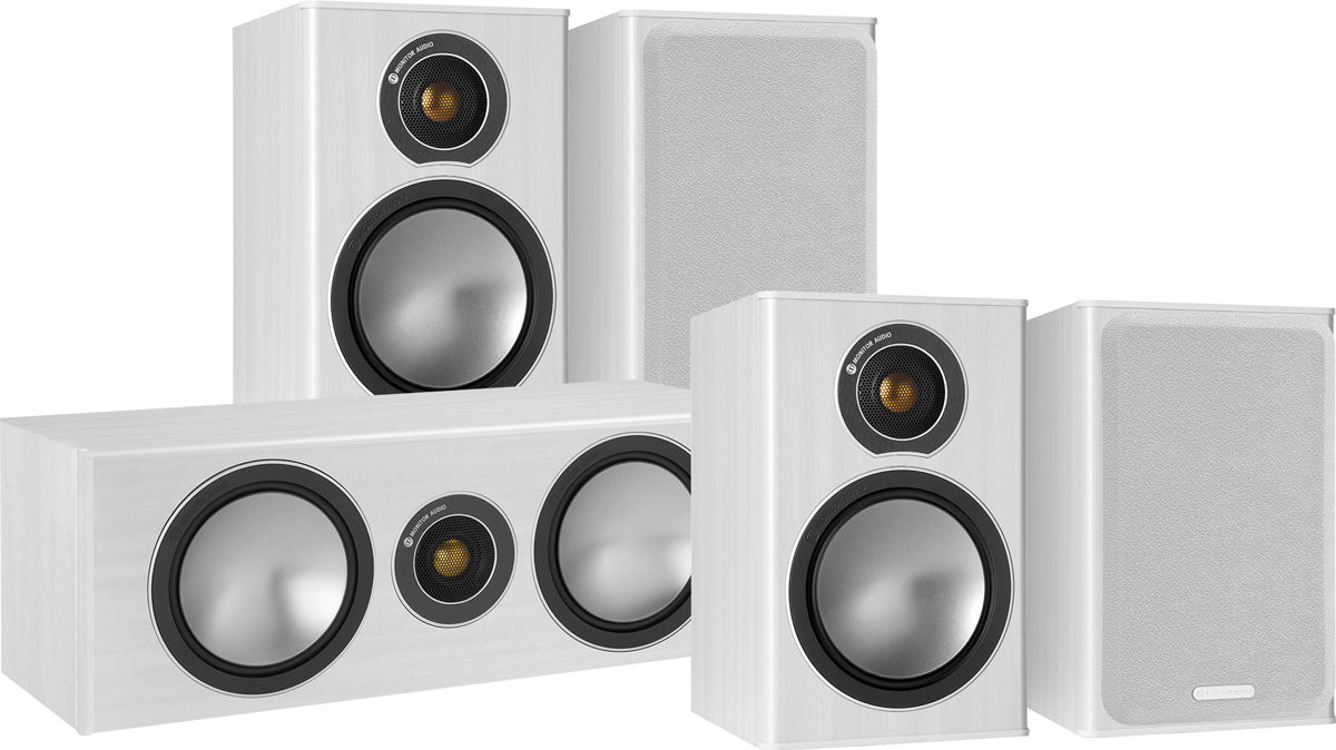 Packs d'enceintes compactes Monitor Audio Bronze 1 HC 5.0 Blanc