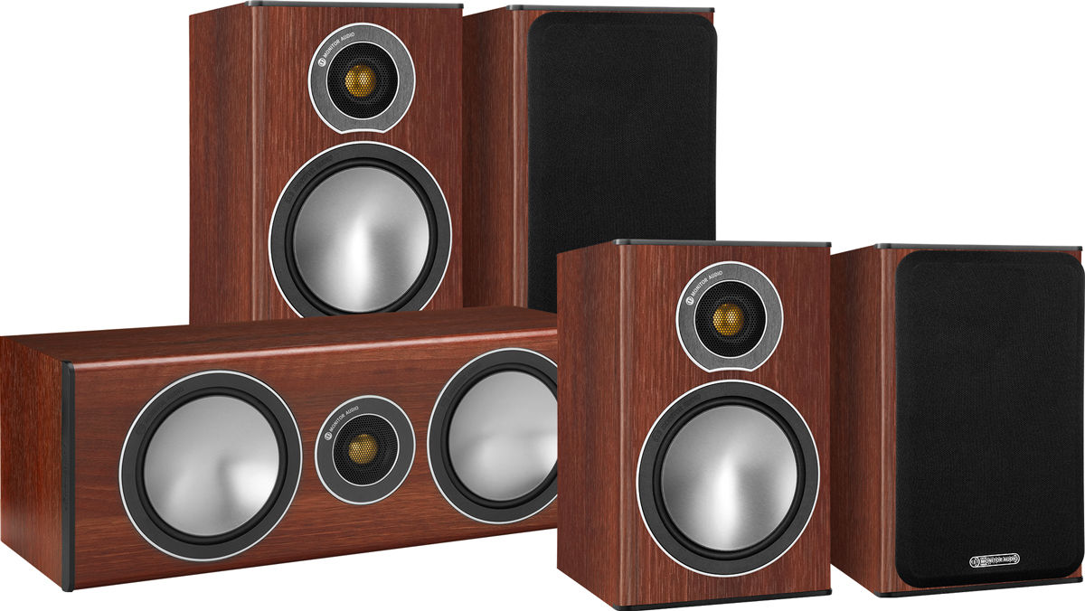 Packs d'enceintes compactes Monitor Audio Bronze 1 HC 5.0 Bois de rose