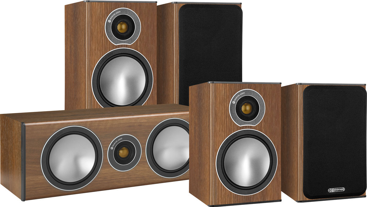 Packs d'enceintes compactes Monitor Audio Bronze 1 HC 5.0 Noyer