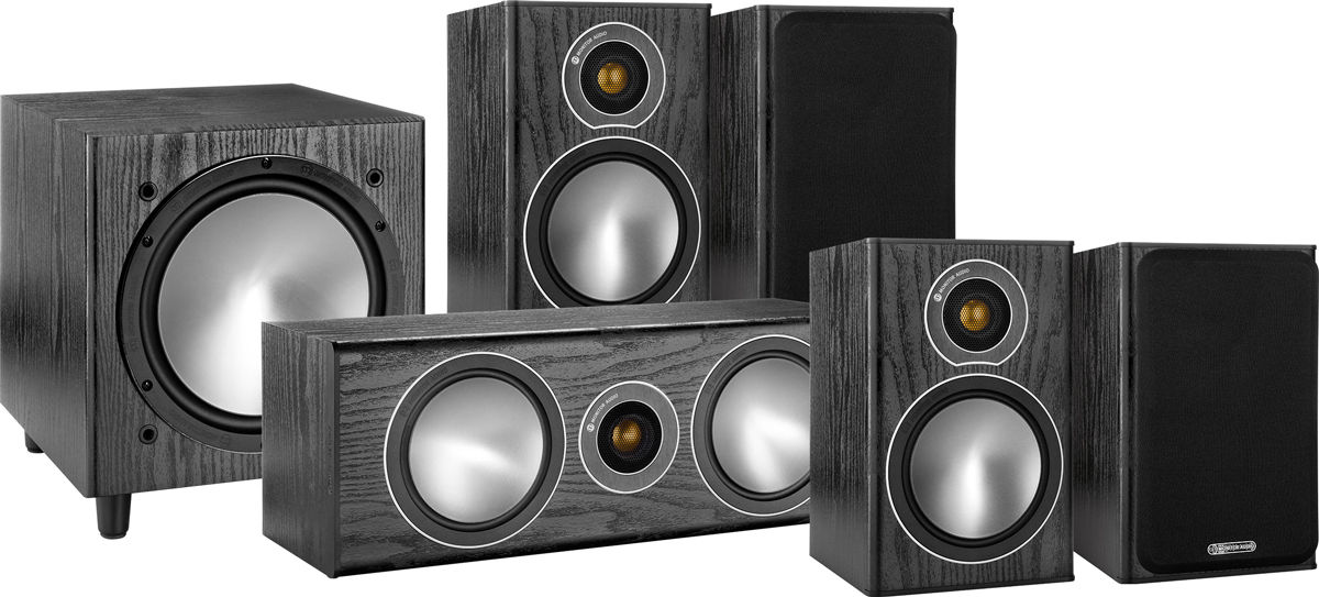 Packs d'enceintes compactes Monitor Audio Bronze 1 HC 5.1 Noir