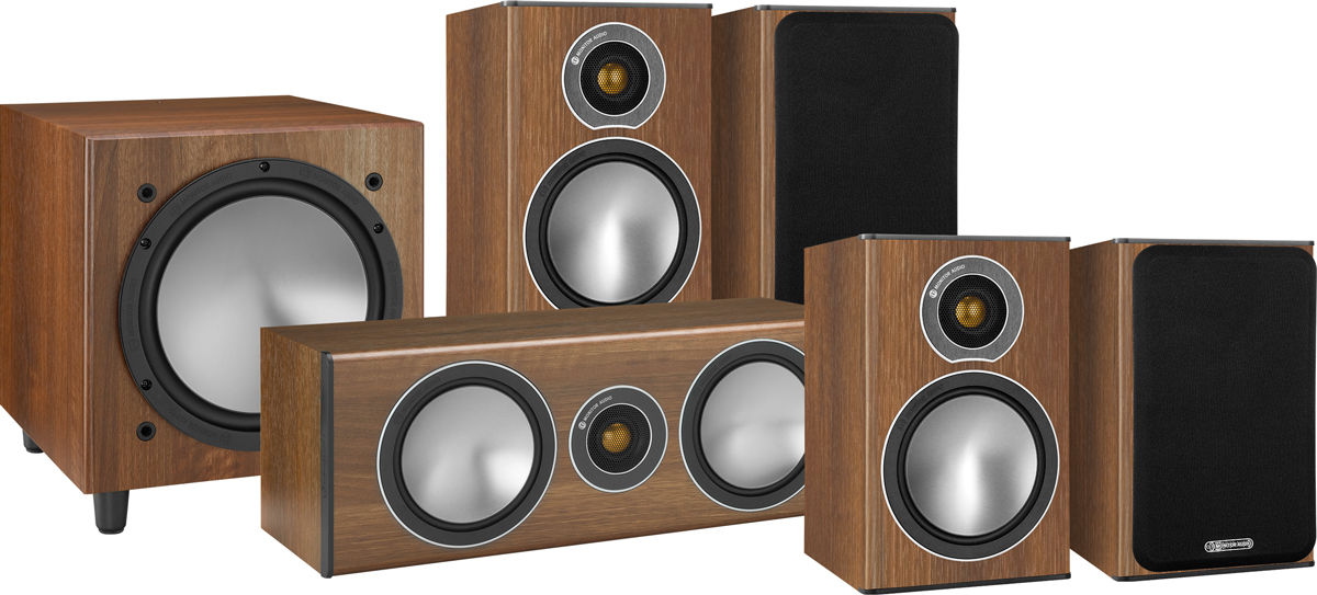 Packs d'enceintes compactes Monitor Audio Bronze 1 HC 5.1 Noyer