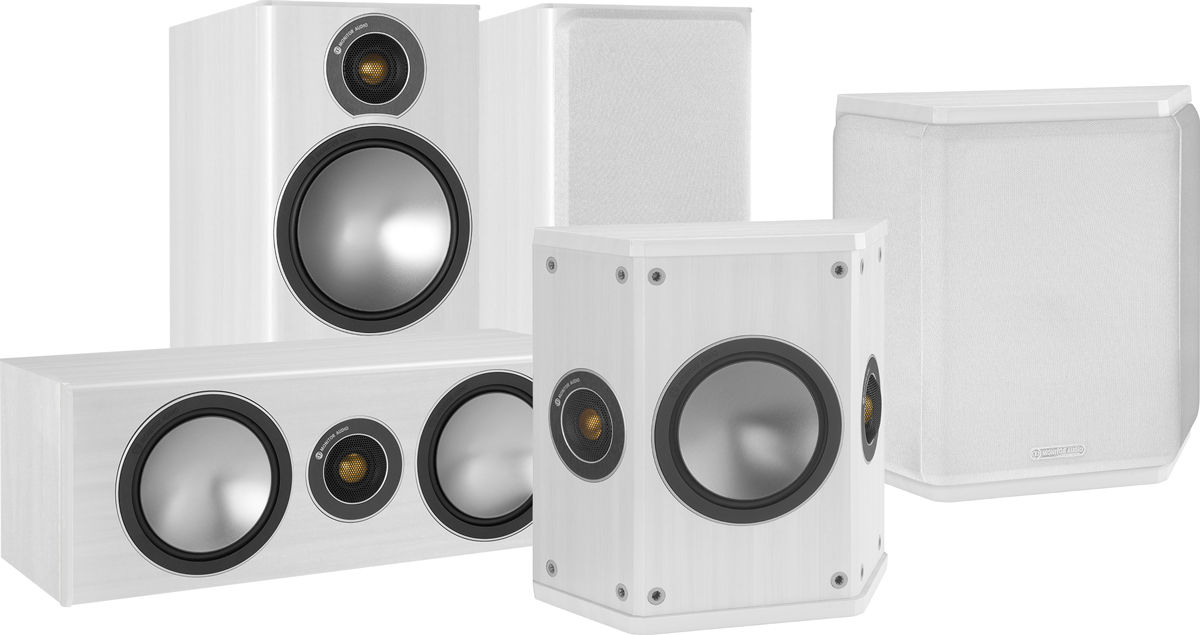Packs d'enceintes grand spectacle Monitor Audio Bronze 2 HC 5.0 Blanc