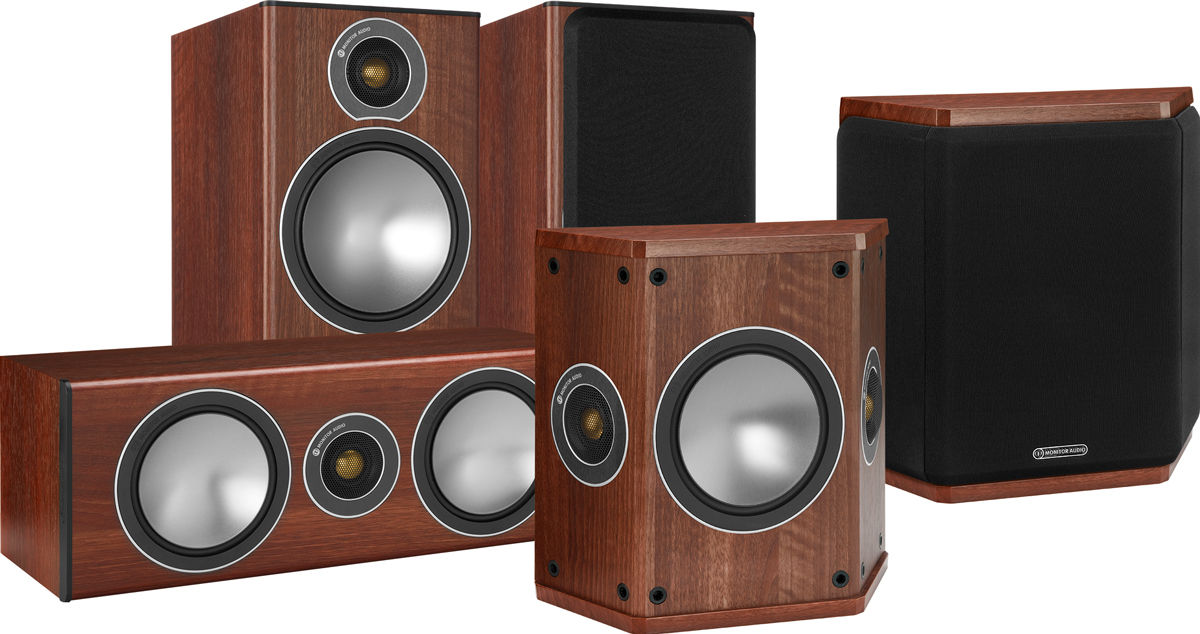 Packs d'enceintes compactes Monitor Audio Bronze 2 HC 5.0 Bois de rose