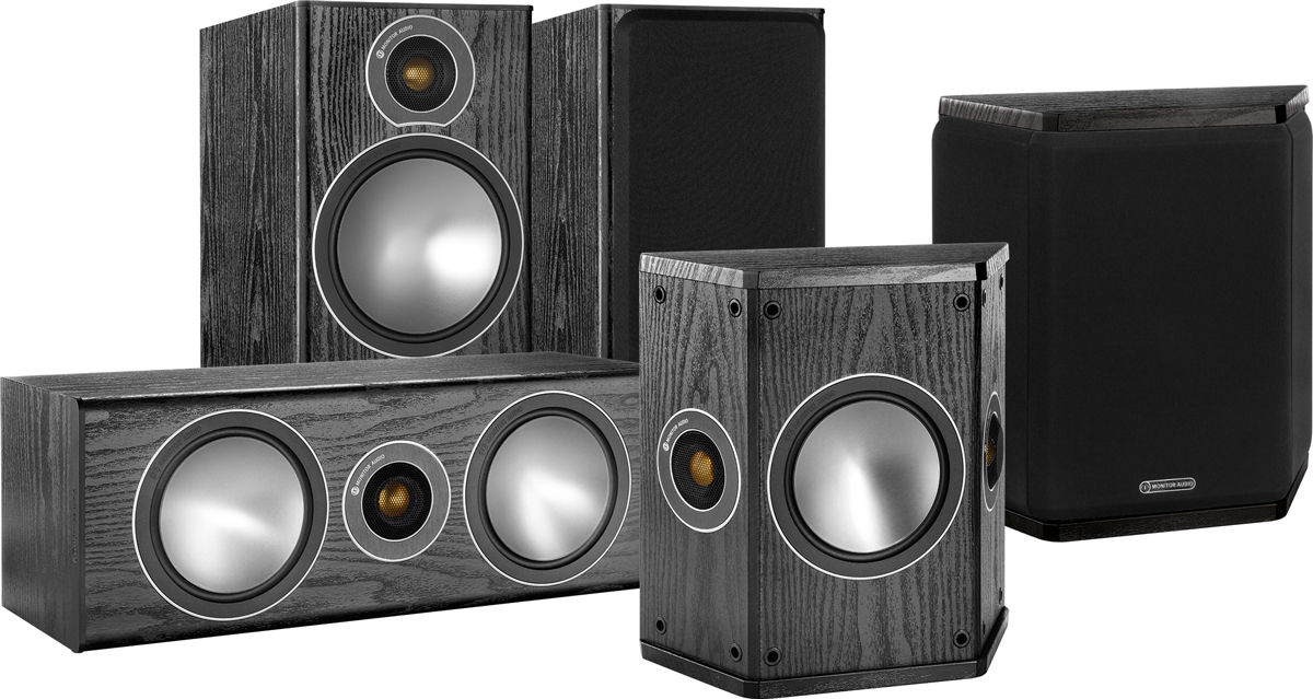 Packs d'enceintes grand spectacle Monitor Audio Bronze 2 HC 5.0 Noir
