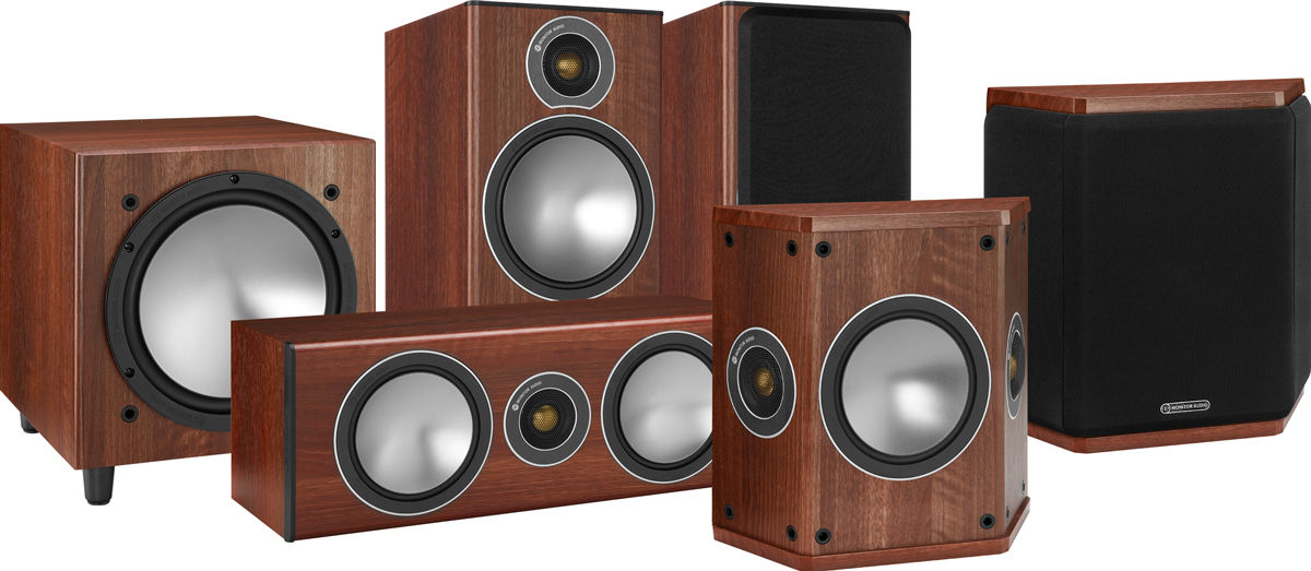 Packs d'enceintes grand spectacle Monitor Audio Bronze 2 HC 5.1 Bois de rose