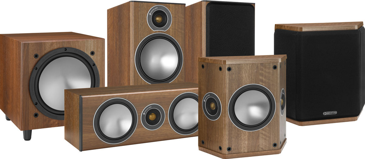 Packs d'enceintes grand spectacle Monitor Audio Bronze 2 HC 5.1 Noyer