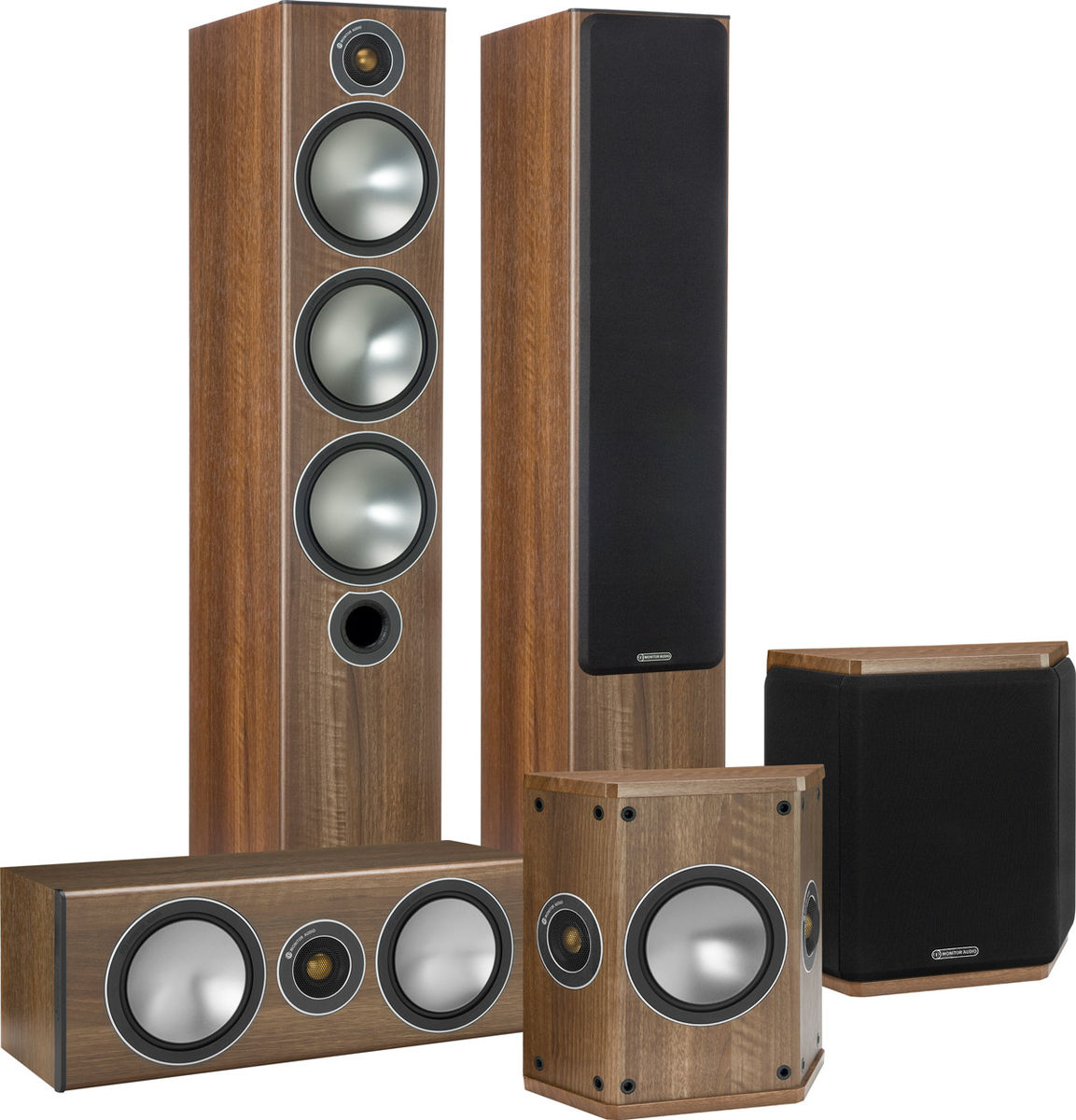 Packs d'enceintes grand spectacle Monitor Audio Bronze 6 HC 5.0 Noyer