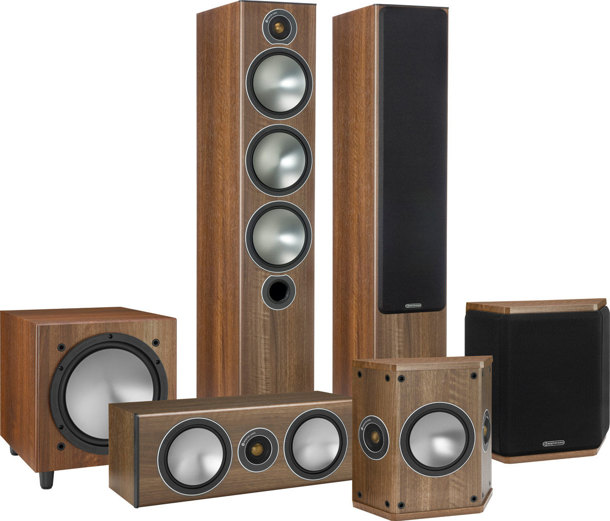 Packs d'enceintes grand spectacle Monitor Audio Bronze 6 HC 5.1 Noyer