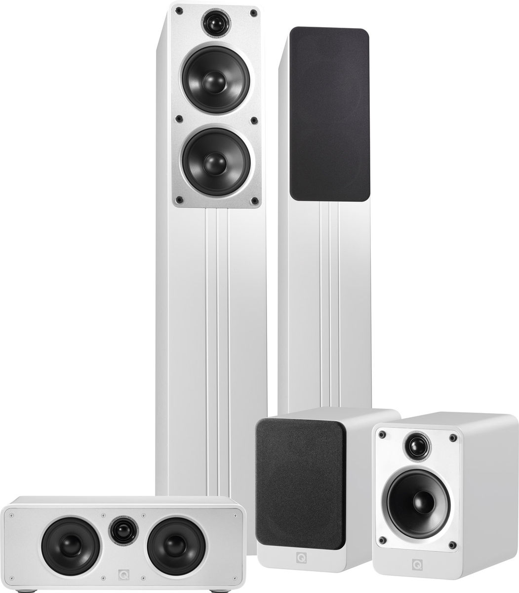 Packs d'enceintes grand spectacle Q Acoustics Concept 40 Cinema Blanc