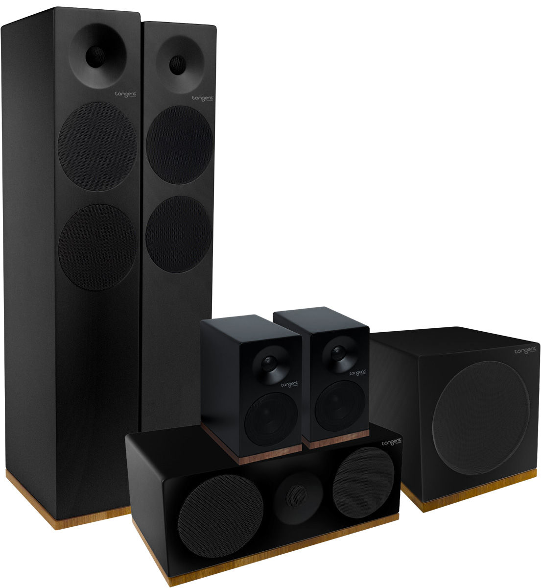 Packs d'enceintes grand spectacle Tangent Spectrum X6 HC 5.1 Noir