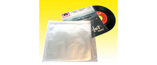 Pochettes vinyle PG Plastique Lot de 50 pochettes extérieures pour 45T