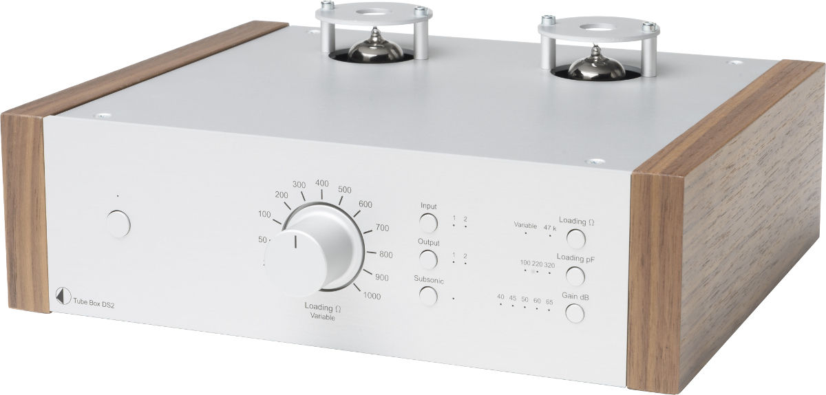 Préamplis phono Pro-Ject Tube Box DS2 Silver et Noyer