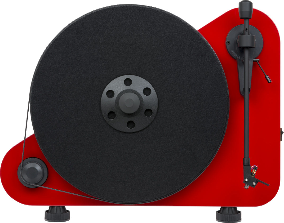 Platines vinyle hi-fi Pro-Ject Vertical Turntable E droitier OM5e Bluetooth Rouge