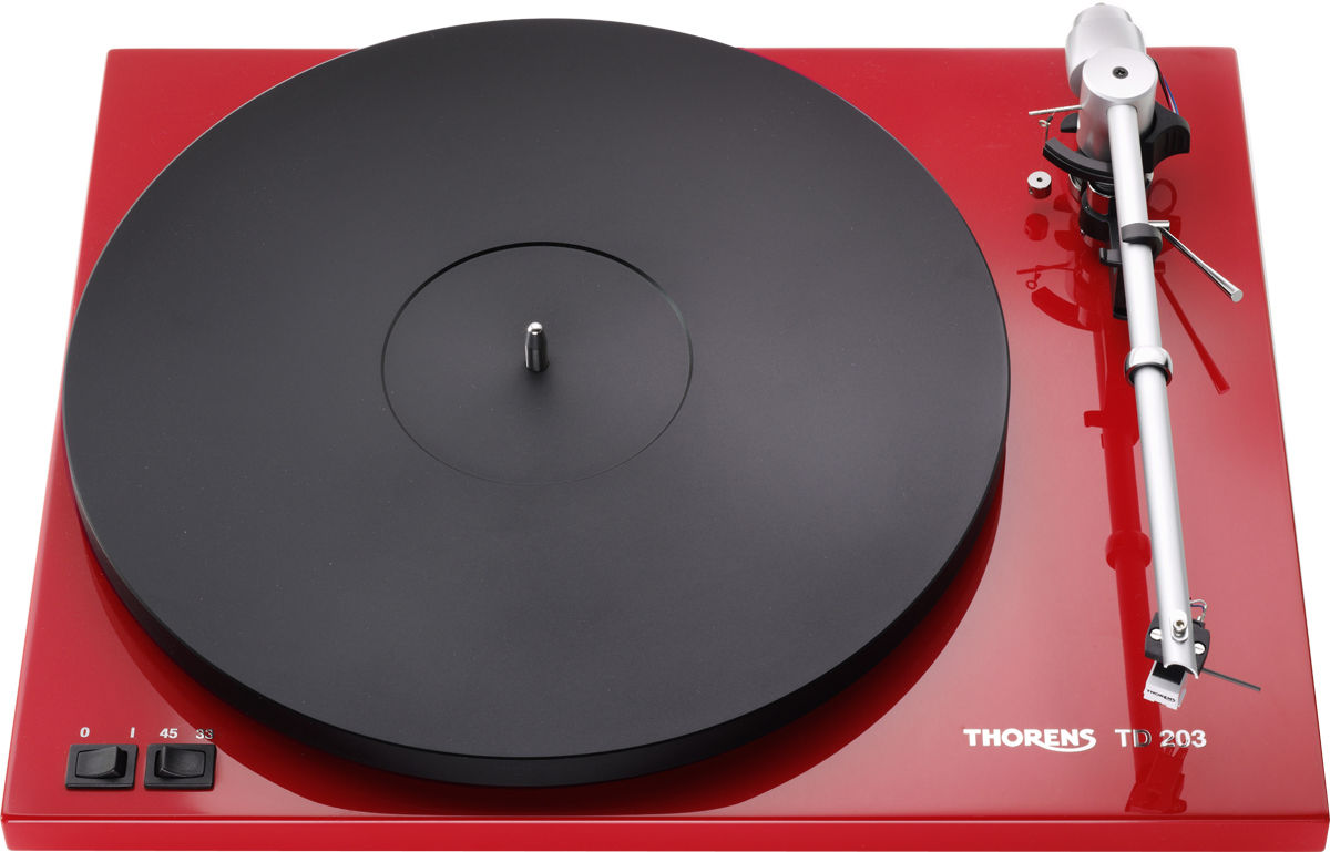 Platines vinyle hi-fi Thorens TD203 Rouge Laqué