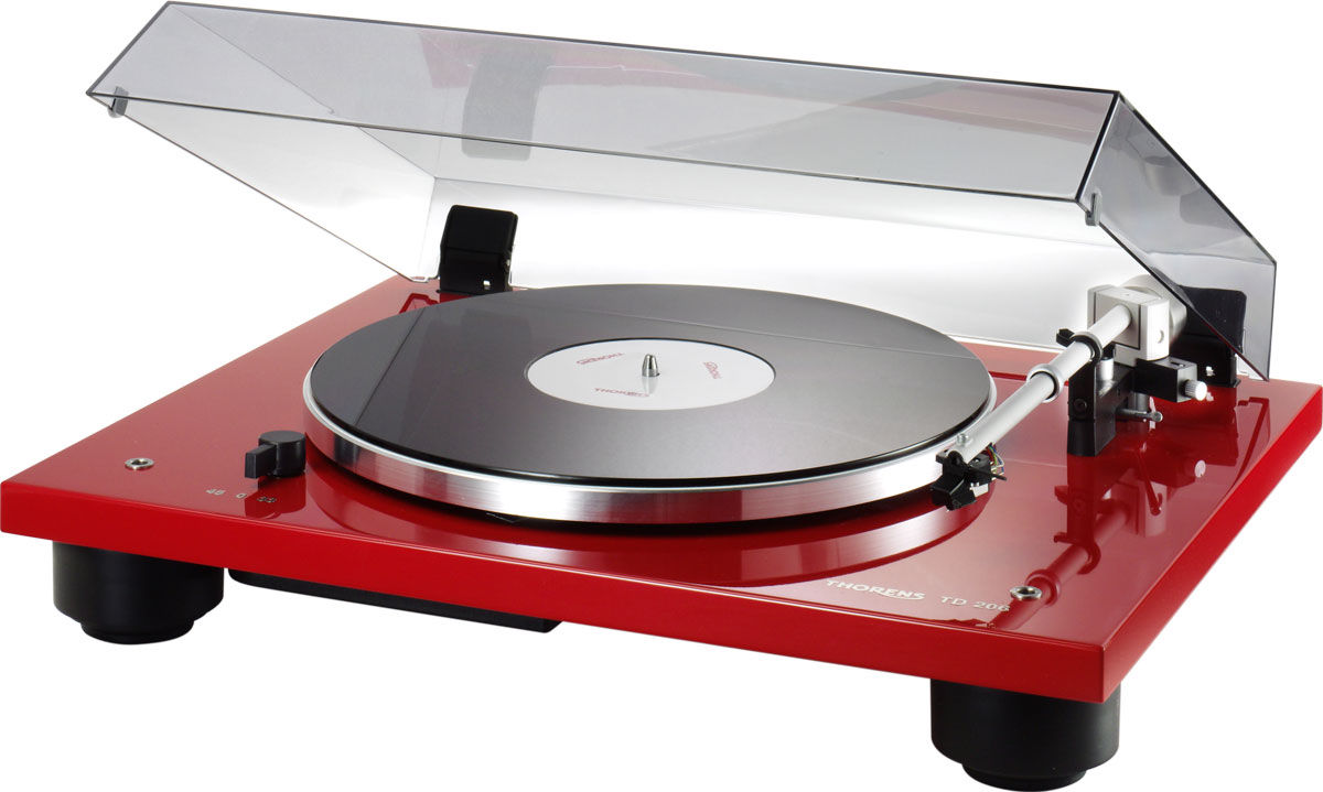 Platines vinyle hi-fi Thorens TD206 Rouge Laqué