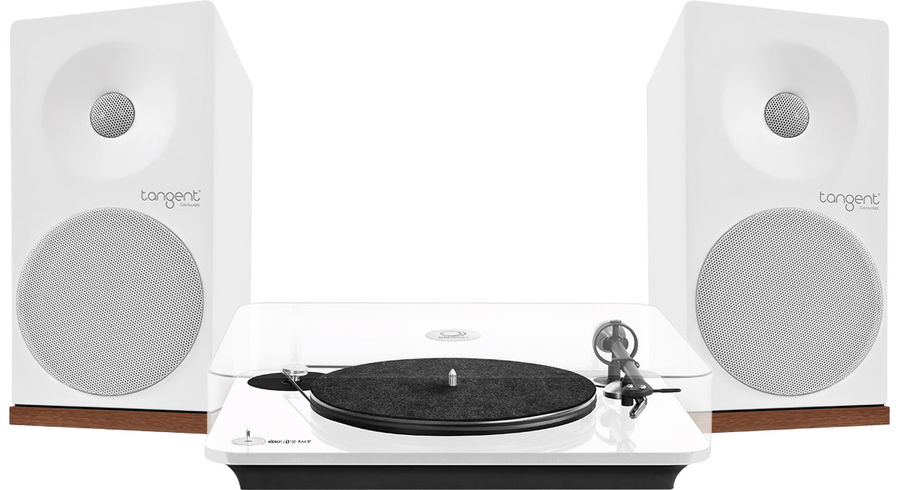 Chaînes vinyle Tangent Omega 100 RIAA BT Blanc laqué + Spectrum X5 BT Phono Blanc satiné
