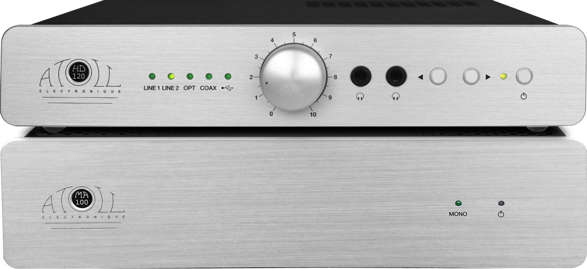 DAC Audio USB Atoll HD120 + MA100 Aluminium + Evergreen RCA (0,6 m)