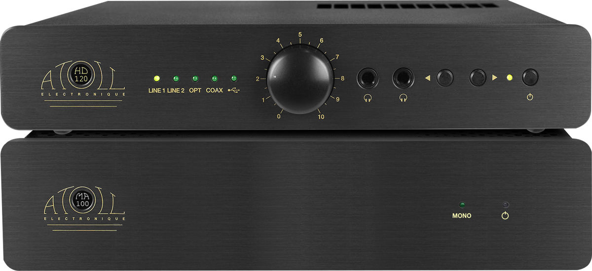 DAC Audio USB Atoll HD120 + MA100 Noir + Evergreen RCA (0,6 m)