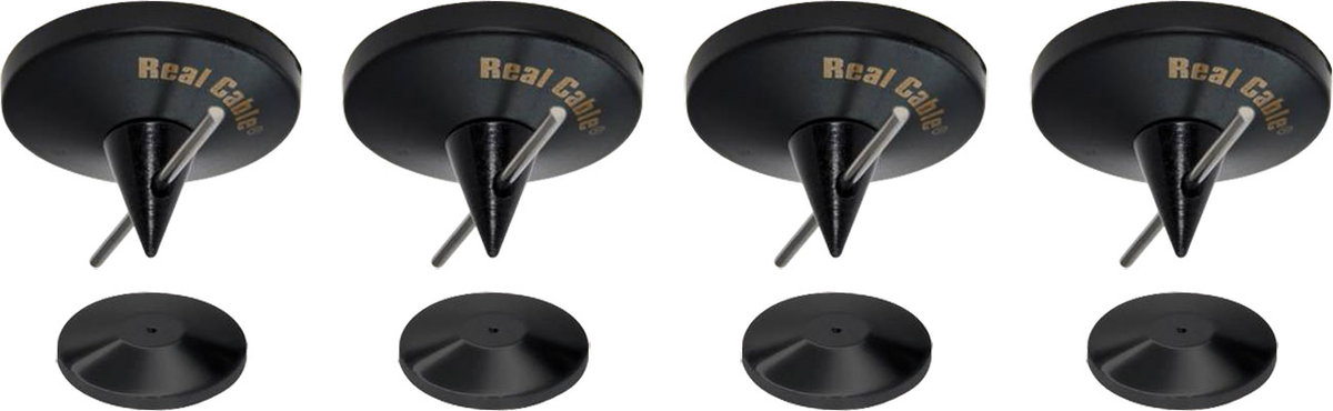 Accessoires enceintes Real Cable C880A Noir (lot de 4)