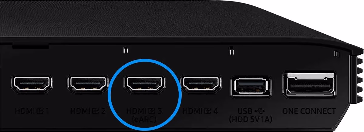 Samsung One Connect : port HDMI eARC Samsung One Connect : port HDMI eARC