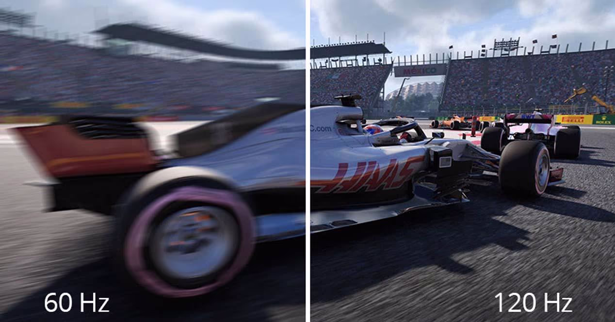 Un taux de rafraichissement élevé offre une image fluide et un temps de réponse minimal réduit la latence. Avec un taux de rafraichissement élevé, l'image est plus fluide et les flous de mouvements sont éliminés.