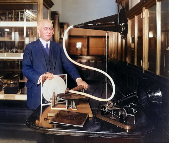 Emile Berliner et son gramophone