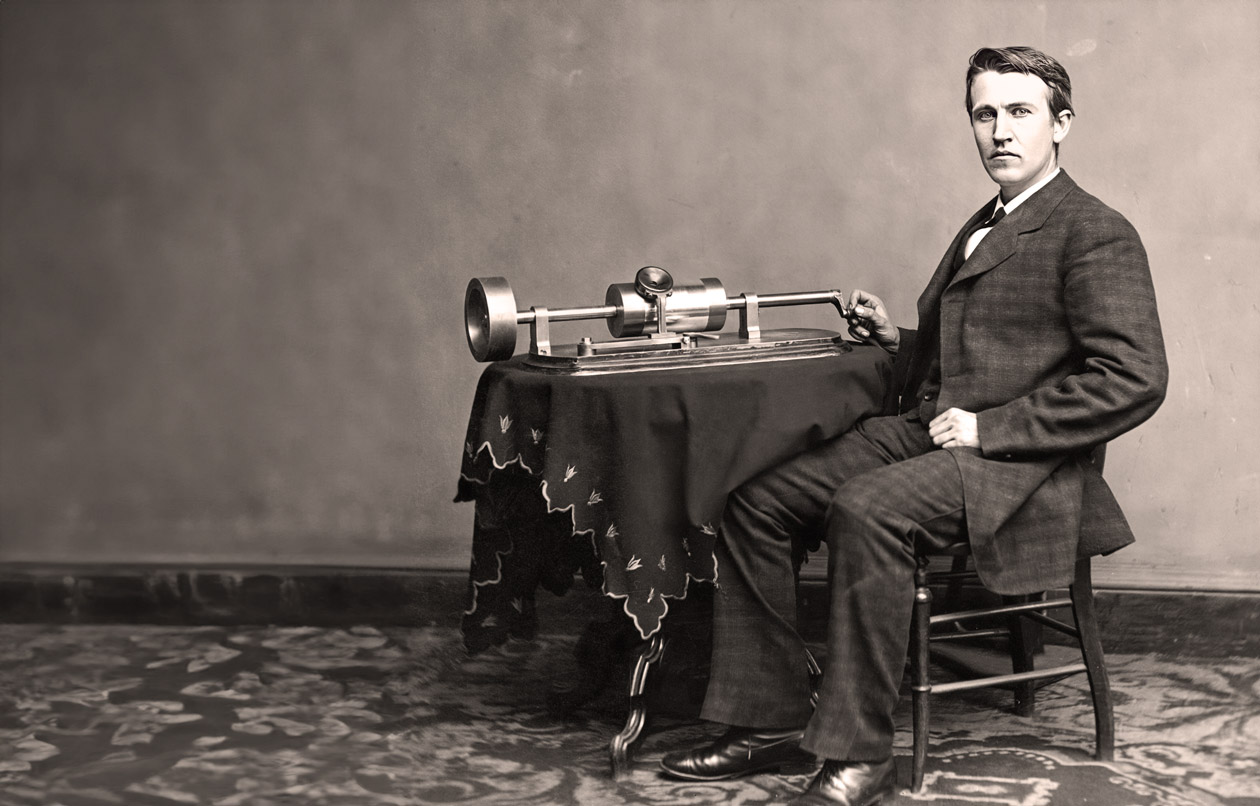 Thomas Edison et le phonographe