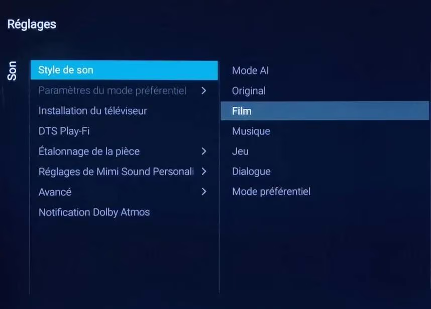 Menu TV Philips Mode Dialogue Menu TV Philips Mode Dialogue